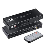 NÖRDIC HDMI Switch 4 till 2 med Audio Extractor och ARC, 4Kx2K i 60Hz, HDCP 1.4, 5.1 Surround, Metal