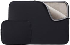 Rainyear Housse 15 Pouces Ordinateur Portable De Protection Sacoche Laptop Sleeve Avec Accessoires Pochette Compatible 15,4 Macbook Pro Pour Modèle A1938 A1707 A1990(Noir,Version Améliorée)