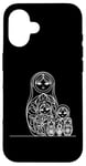 Coque pour iPhone 16 Poupées russes à dessin artistique en une ligne