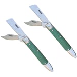 2 pack Couteau de Greffage Pliant, Couteau de Greffage, Couteau de Jardin, Couteau Pliable Greffe D'élagage, Couteau Greffe Lame Double, Couteau de