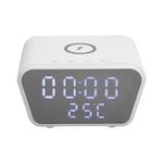 Wireless Charger Alarm Clock Smart Digital Desktop Electronic Clock With T Part