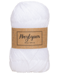 Akrylgarn 50 g optisk vit