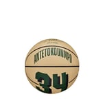 Wilson Ballon de Basket, NBA Player Icon Mini, Giannis Antetokounmpo, Milwaukee Bucks, pour l'Extérieur et Intérieur