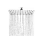 Carré,Pommeau de Douche Anti-Calcaire, Tête de Douche Pluie Economiseur d'Eau avec Buse en Acier Inoxydable 12 pouces/30cm finition Chrome Poli