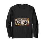 Jersey Girl Retro License Plate - Unique Gift for Her Long Sleeve T-Shirt