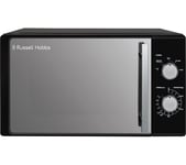 RUSSELL HOBBS RHM2060B Compact Solo Microwave - Black & Silver, Black