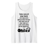 Motivational Gym Quote Care For Body & Soul Fitness Training Tank Top