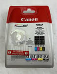 Original Canon PGI-550XL BK & CLI-551 BCMY Ink Cartridges Multipack Pixma iP8750