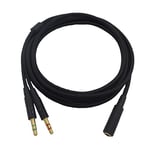 Meijunter Headsets Splitter Audio Cable for HyperX Cloud Core/HyperX Cloud II/Cloud Mix/Cloud Flight/Alpha - 3.5mm Male Jack 2in1 AUX Cord Adapter to PC