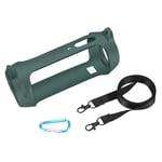 Generic Silicone Case Compatible for JBL Pulse 4 Portable Bluetooth Speaker, Travel Carry Case with Carabiner and Shoulder Strap (Green)