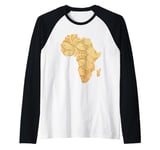 Africa Map Black Culture African Roots South Africa Pride Raglan Baseball Tee