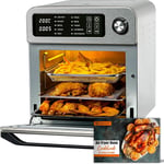 HYSapientia® 15L Large Air Fryer Oven for Family, Digital Knob 1700W 10-in-1 Air