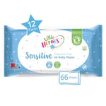 Little Heroes Baby Wipes, Wet Wipes for Sensitive Skin, Fragrance Free (12 packs x 66 wipes totaling 792 wipes)