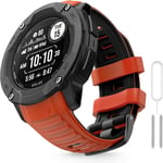 Bracelet Montre Pour Garmin Instinct 2x, Solar, Tactical Bracelet De Remplacement En Silicone Souple Avec Outils D'adaptation