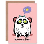 Kawaii Panda You're a Star Blank Greeting Card With Envelope