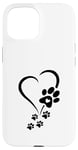 iPhone 15 Dog Paw Heart Baby Dogs - Dog Paw Print Dog Paws Hearts Case