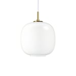 Louis Poulsen VL 45 Radiohus Ø250 taklampa Brass/Glossy White Opal Glass