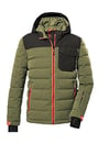 killtec Garcon Veste de ski/veste matelassée avec capuche et jupe pare-neige KSW 123 BYS SKI QLTD JCKT, olive, 176, 39663-000