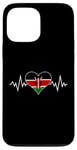 Coque pour iPhone 13 Pro Max Drapeau Kenya Vintage Heart Beat Kenya Pulse Line