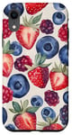 Coque pour iPhone XR Coque Téléphone Motif Fruits – Fraises & Myrtilles