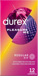 Durex Pleasure Me Condoms Ribbed & Dotted 12 count (Pack of 1), Transparent