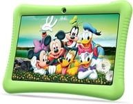 Tablette Enfants 10 Pouces Android 13,Kids Tablette Tactile Quad-Core 1.6GHz,1280 x 800 HD-Display,3GB RAM/32GB ROM(256GB TF),6000mAh,WiFi,Bluetooth,Double Caméra,Contrôle Parental(Vert)