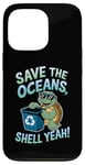 iPhone 13 Pro Save the Oceans Shell Yeah | Funny Earth Day Turtle Case