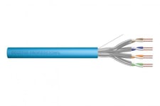 CAT 6A U-FTP installation cable, 500 MHz Dca (LSZH-1), AWG 23/1, 500 m drum, sx, blue