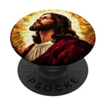 Jesus with Halo Artful Expression PopSockets Adhesive PopGrip