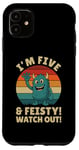 Coque pour iPhone 11 Five and Feisty Monster Birthday Graphic for Kids