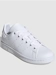 adidas Originals Stan Smith Junior Trainers - White, White/White, Size 3.5 Older