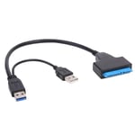 SATA à double USB3.0 2.0 alimenté SATA 22 broches disque dur USB 3.0 câble adaptateur haute vitesse câble pour externe 2.5 pouces SATA HDD SSD