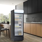 VEVOR Réfrigerateur à Boissons Frigo Vitrine Commercial 345 L 0-10 ℃ 5 Étagères