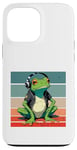 Coque pour iPhone 13 Pro Max Frog Headphones Music Chill Cool Veste décontractée