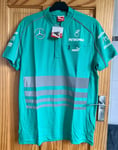 PUMA MENS 2016 SINGAPORE MERCEDES AMG PETRONAS F1 REFLECTIVE SET-UP POLO SHIRT M