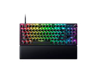 Razer Huntsman V3 Pro Tenkeyless – Clavier électronique Optique analogique sans pavé numérique (Bouton Rotatif numérique et Bouton de Commande, Touches texturées PBT Doubleshot PBT) Disposition