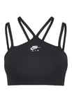 Nike Femme Nike Indy Nike Air Sports Bra, Black/Iron Grey/Black/(White), L EU