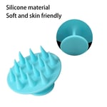 2pcs Blue Hair Shampoo Brush Head Scrubber Soft Silicone Wet Dry Scalp XTT