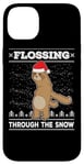 iPhone 14 Plus Flossing Through The Snow Sloth Ugly Christmas Sweater Floss Case