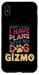 Coque pour iPhone XS Max Nom de chien Gizmo Cadeau personnalisé Busy With My Dog Gizmo