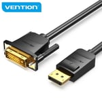 VENTION Câble DP vers DVI (24 + 1) 1080P @ 60Hz Conversion vidéo HD pour projecteur TV moniteur d'ordinateur portable(1.5m)