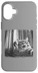 Coque pour iPhone 16 Plus Tee-shirt avec photo de chat humoristique avec motif chaton Bigfoot