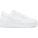 Baskets Lacoste  BASKETS  T-CLIP PLATFORM FEMME EN CUIR BLANCHES