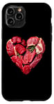 Coque pour iPhone 11 Pro Graphique culinaire pour la Saint-Valentin, barbecue, viande de bœuf crue, cœur, papa et chef