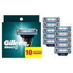 Pack 10 Lames "GILLETTE MACH3" Recharge Rasoir Lot Rasage Gilette Mach 3 Match3