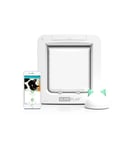 Sureflap Grande Chatiere A Puce Électronique Connect - Blanc - Pour Chat Et Chien