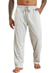 Halfword Pantalons de Sport Homme Jogging Loisirs Pantalon Survêtement Coupe Ample Poches Course à Pied Gris L