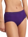 Sloggi Womens Basic+ Mid Briefs 4 Pack - Purple Polyamide - Size Small