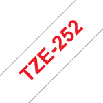 BROTHER TZE252 24 RED ON WHITE