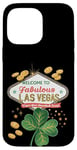 Coque pour iPhone 14 Pro Max Shamrock Crazy - Jeu de hasard pour la Saint-Patrick de Las Vegas